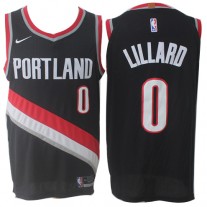 Nike NBA Portland Trail Blazers 0 Damian Lillard Jersey Black Authentic Association Edition