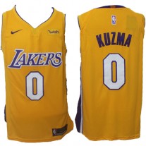 Nike NBA Los Angeles Lakers 0 Kyle Kuzma Jersey Gold Authentic Statement Edition