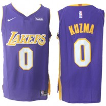 Nike NBA Los Angeles Lakers 0 Kyle Kuzma Jersey Purple Authentic Statement Edition