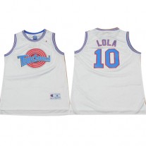 Space Jam Tune Squad 10 Lola Bunny White Movie Stitched Basketball Jersey