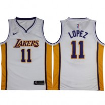 Nike NBA Los Angeles Lakers 11 Brook Lopez Jersey White Swingman Icon Edition