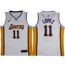 Nike NBA Los Angeles Lakers 11 Brook Lopez Jersey White Swingman Icon Edition