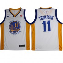Nike NBA Golden State Warriors 11 Klay Thompson Jersey White Swingman Edition