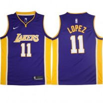 Nike NBA Los Angeles Lakers 11 Brook Lopez Jersey Purple Swingman Icon Edition
