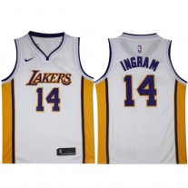 Nike NBA Los Angeles Lakers 14 Brandon Ingram Jersey White Swingman Association Edition