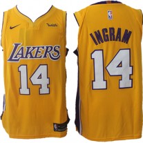 Nike NBA Los Angeles Lakers 14 Brandon Ingram Jersey Gold Authentic Edition