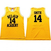 Bel-Air Academy 14 Smith Gold Stitched Basketball Jersey