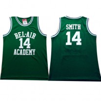 Bel-Air Academy 14 Smith Green Stitched Basketball Jersey