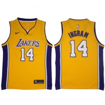 Nike NBA Los Angeles Lakers 14 Brandon Ingram Jersey Gold Swingman Association Edition