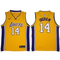 Nike NBA Los Angeles Lakers 14 Brandon Ingram Jersey Gold Swingman Association Edition