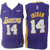 Nike NBA Los Angeles Lakers 14 Brandon Ingram Jersey Purple Authentic Edition
