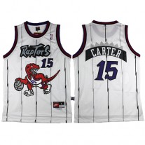 NBA Toronto Raptors 15 Vince Carter Throwback Jersey Hardwood Classics White Swingman