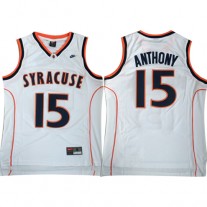 Nike NCAA Syracuse 15 Carmelo Anthony Jersey White Hardwood Classics