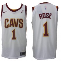 Nike NBA Cleveland Cavaliers 1 Derrick Rose Jersey White Authentic