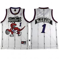 NBA Toronto Raptors 1 Tracy McGrady Throwback Jersey Hardwood Classics White Swingman