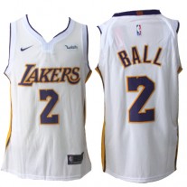 Nike NBA Los Angeles Lakers 2 Lonzo Ball Jersey White Association Edition