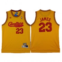 Lebron James Cavaliers Retro Yellow NBA Jersey Cheap Sale