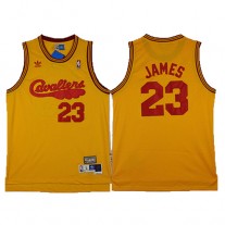 Lebron James Cavaliers Retro Yellow NBA Jersey Cheap Sale