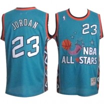 Nike NBA Chicago Bulls 23 Michael Jordan 1996 All Star Jersey Green Throwback