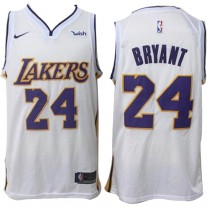 Nike NBA Los Angeles Lakers 24 Kobe Bryant Jersey White Swingman Association Edition