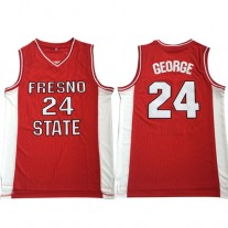 Nike NCAA Fresno 24 Paul George Jersey Red Hardwood Classics