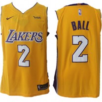 Nike NBA Los Angeles Lakers 2 Lonzo Ball Jersey Gold