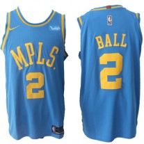 Nike NBA Los Angeles Lakers 2 Lonzo Ball Jersey Blue