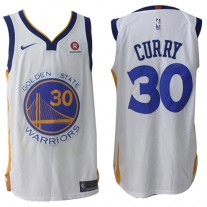 Nike NBA Golden State Warriors #30 Stephen Curry Authentic Jersey White