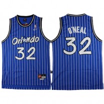 NBA Orlando Magic 32 Shaquille O'neal Throwback Jersey Blue Swingman Hardwood Classics