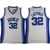 Nike NCAA Duke 32 Christian Donald Laettner Jersey White Hardwood Classics