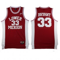 NIKE Lower Merion 33 Kobe Bryant Throwback Jersey Hardwood Classics Swingman Red