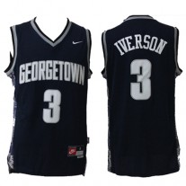 Nike NCAA Georgetown 3 Allen Iverson Jersey Deep Blue Hardwood Classics