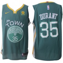 Nike NBA Golden State Warriors 35 Kevin Durant Jersey Green Authentic Edition