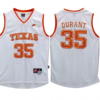 Nike NCAA Texas 35 Kevin Durant Jersey White Hardwood Classics