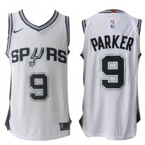 Nike NBA San Antonio Spurs 9 Tony Parker Jersey White Authentic Association Edition
