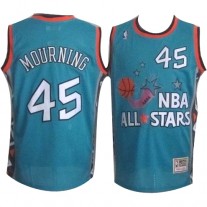 Nike NBA Miami Heat 45 Alonzo Mourning 1996 All Star Jersey Green Throwback