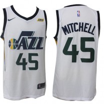 Nike NBA Utah Jazz 45 Donovan Mitchell Jersey White Swingman Association Edition