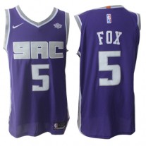 Nike NBA Sacramento Kings 5 De'Aaron Fox Jersey Purple Authentic Icon Edition
