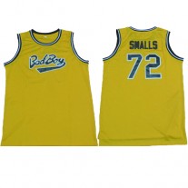 72 Badboy Smalls Throwback Jersey Yellow Swingman Hardwood Classics