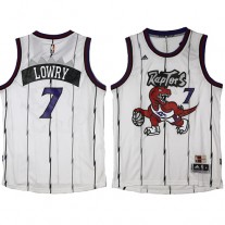 NBA Toronto Raptors 7 Kyle Lowry Throwback Jersey Hardwood Classics White Swingman