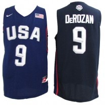 Nike USA 9 DeMar DeRozan 2016 Dream Team Stitched NBA Jersey Navy Blue