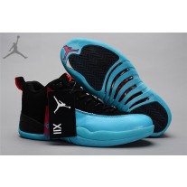 Cheap Air Jordan 12 XII Retro Low Blue Black Shoes For Men