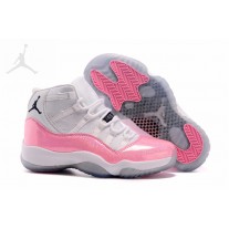 Air Jordan Retro 11 Shoes GS Pink White For Women