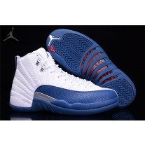 Cheap Air Jordans 12 XII French Blue White Shoes Sale For Men
