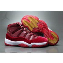 Red Velvet Air Jordans 11 Heiress Maroon On Sale Women Size