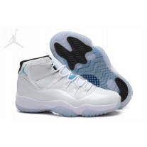 Womens Jordans 11 White Legend Blue For Girls Online