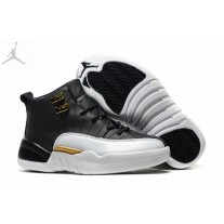 Kids Cheap Jordans 12 Retro Wings Black Metallic Gold White For Sale