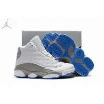 Latest Boys Jordans 13 XIII White Grey Blue Cheap For Sale Online