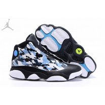 Mens Jordans 13 XIII Custom Blue Camo Black Blue For Sale