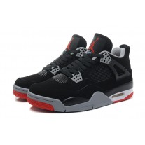 New Air Jordan 4 Bred Black Red Shoes For Men Online